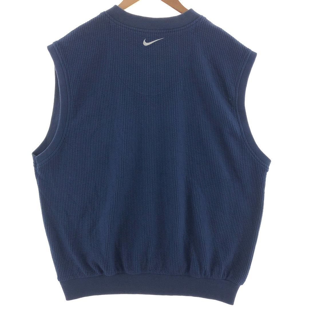 90s~00'S Nike Golf Ribbed V-neck Cotton Knit Vest Men's Size L /eaa391406