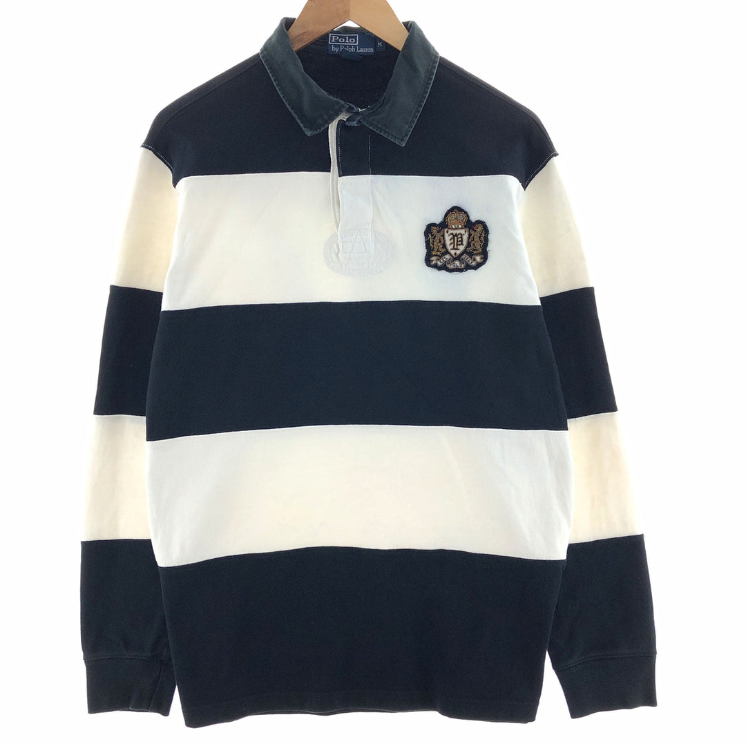 Ralph Lauren POLO by Ralph Lauren Striped Pattern Long Sleeve Rugby Shirt Men's M / eaa391419