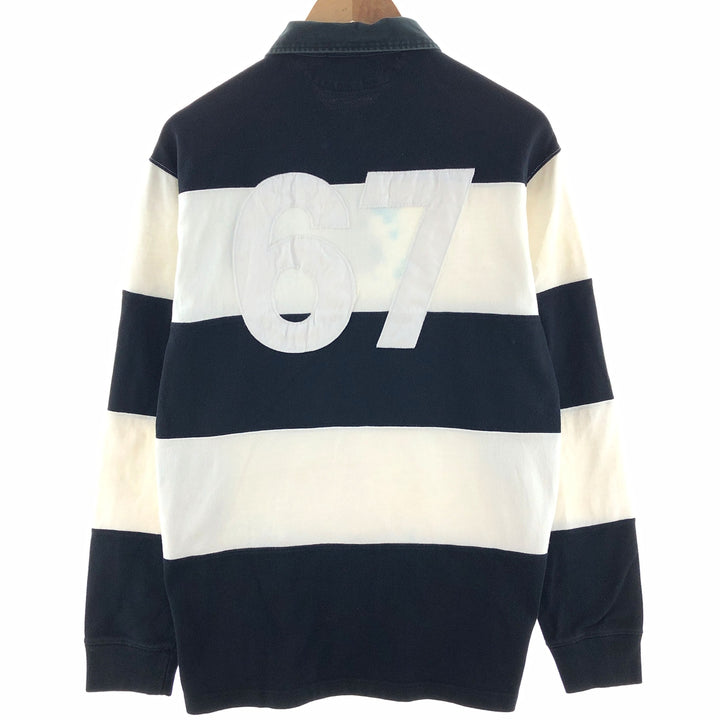 Ralph Lauren POLO by Ralph Lauren Striped Pattern Long Sleeve Rugby Shirt Men's M / eaa391419