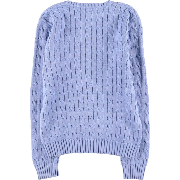 Ralph Lauren RALPH LAUREN SPORT Cable knit V-neck cotton knit sweater Women's size L / eaa391441