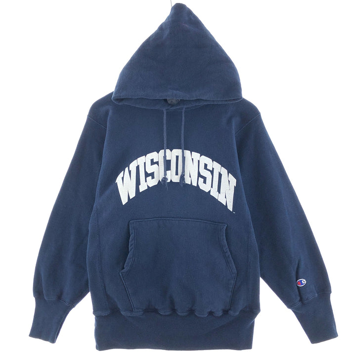 Champion Reverse Weave Embroidered Tag University of Wisconsin College Sweat Pullover Hoodie Men's M / eaa391520