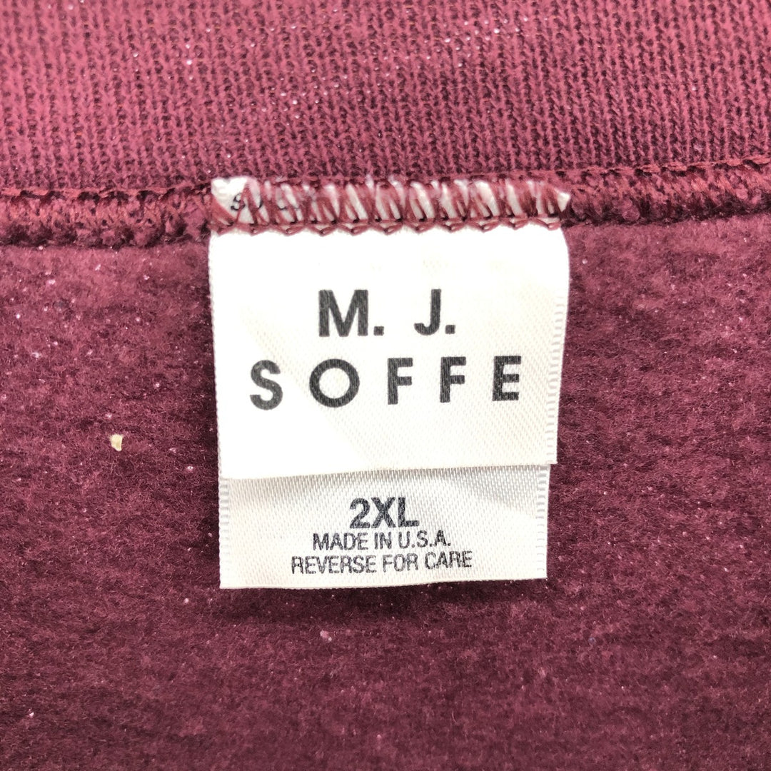 90'S MJ SOFFE back print sweatshirt, sweatshirt, made in USA, men's XXL, vintage /eaa391591