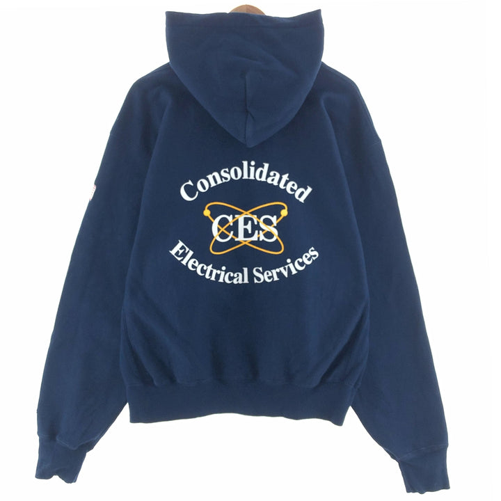 Champion Premium Reverse Weave Advertising Back Print Sweat Pullover Hoodie Men's L / eaa391659