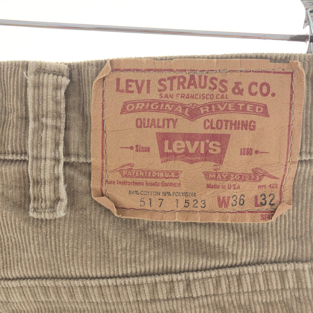 80'S Levi's 517-1523 Bootcut Corduroy Pants Made in USA Men's W35 Vintage /eaa391761