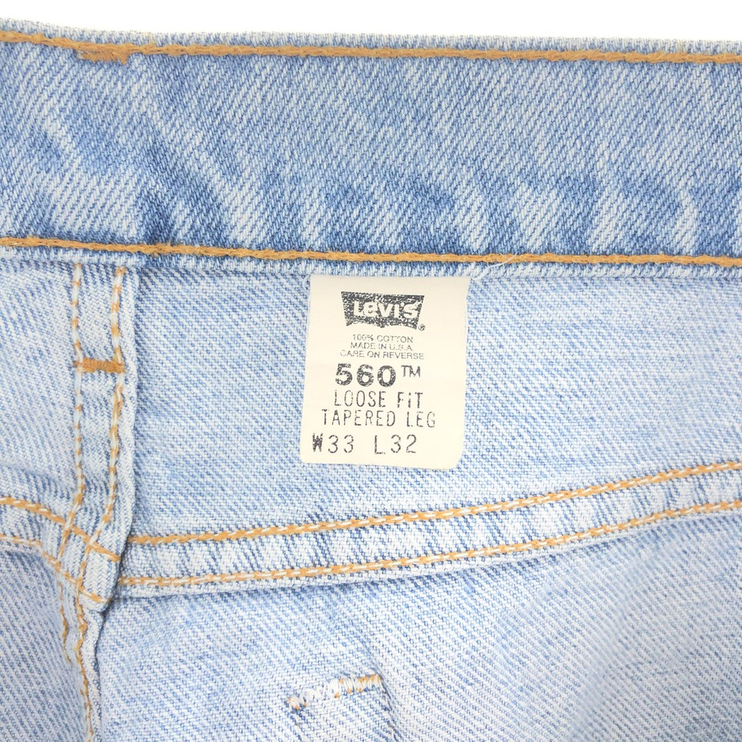 90'S Levi's 560 LOOSE FIT TAPERED LEG Tapered Denim Pants Made in USA Men's W32 Vintage /eaa391785