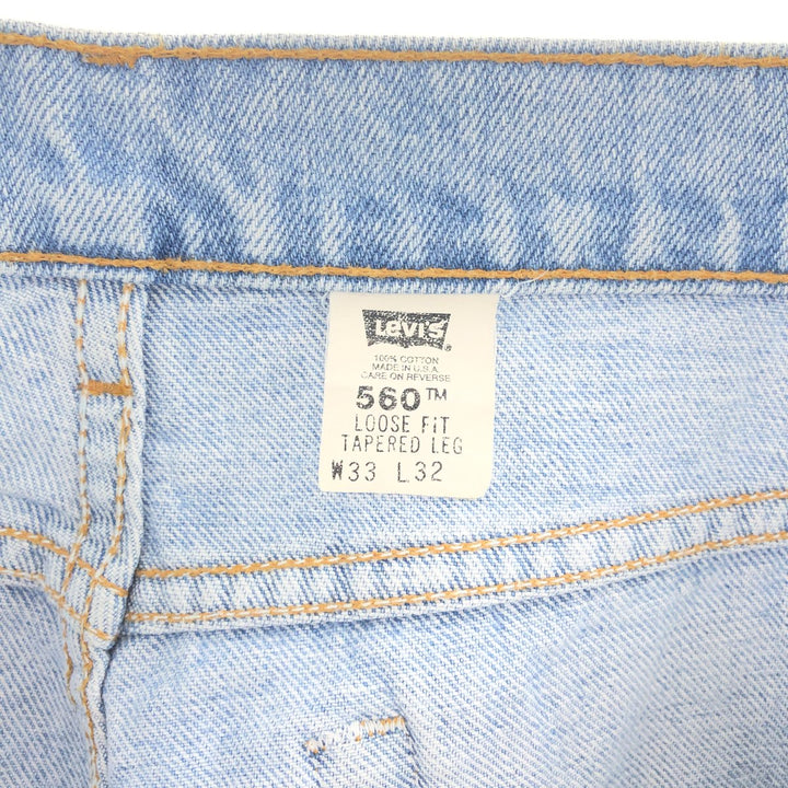 90'S Levi's 560 LOOSE FIT TAPERED LEG Tapered Denim Pants Made in USA Men's W32 Vintage /eaa391785