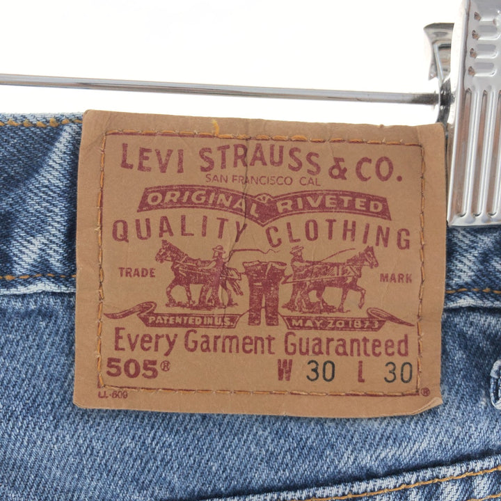 00'S Levi's 505 REGULAR FIT STRAIGHT LEG tapered denim pants women's L (w28) /eaa391817