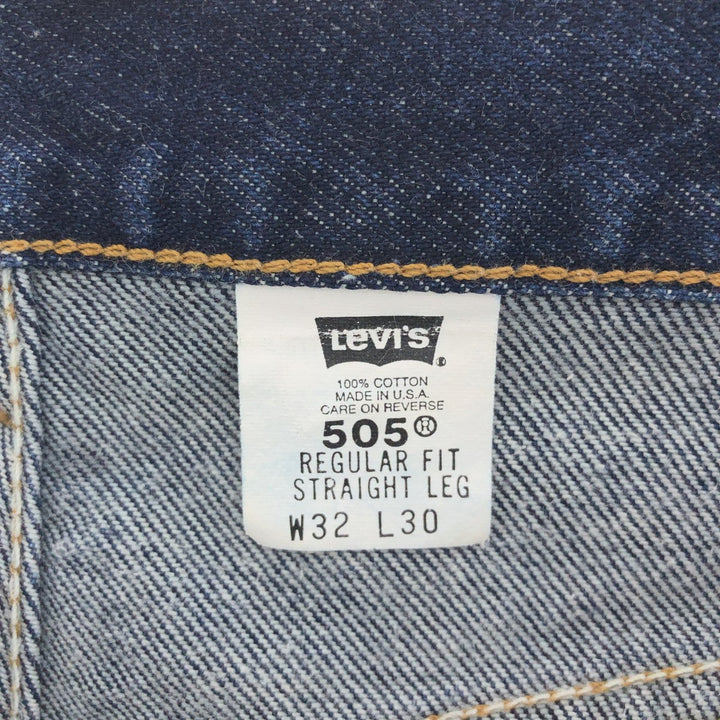 00'S Levi's 505 REGULAR FIT STRAIGHT LEG tapered denim pants made in USA men's w33 /eaa391818