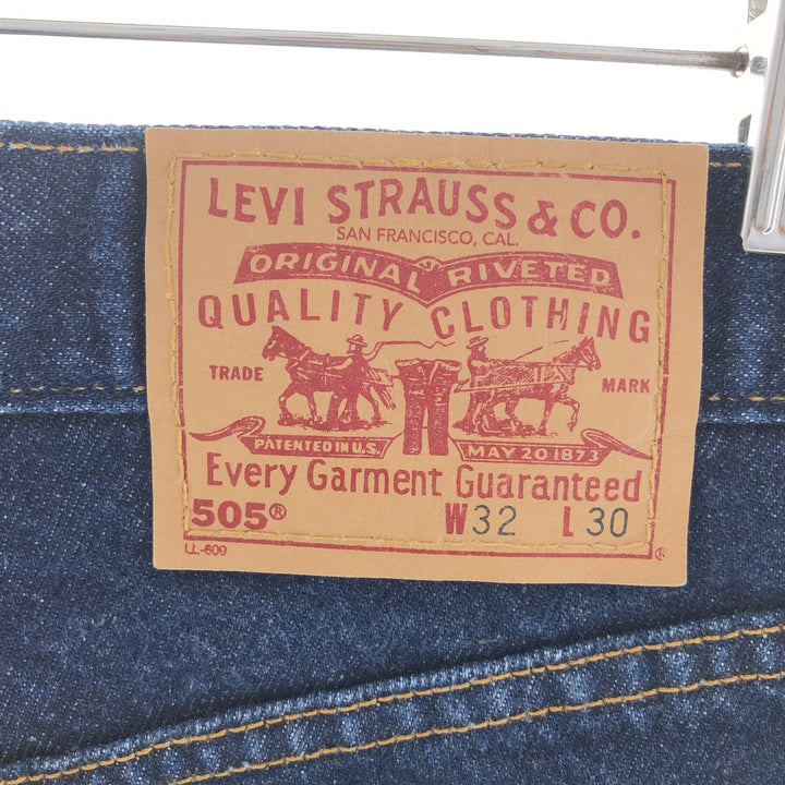 00'S Levi's 505 REGULAR FIT STRAIGHT LEG tapered denim pants made in USA men's w33 /eaa391818