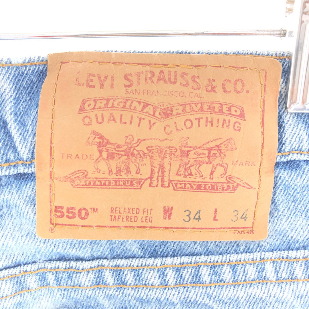 90'S Levi's 550 Relaxed Fit Tapered Leg Tapered Denim Pants Made in USA Men's W33 Vintage /eaa391830