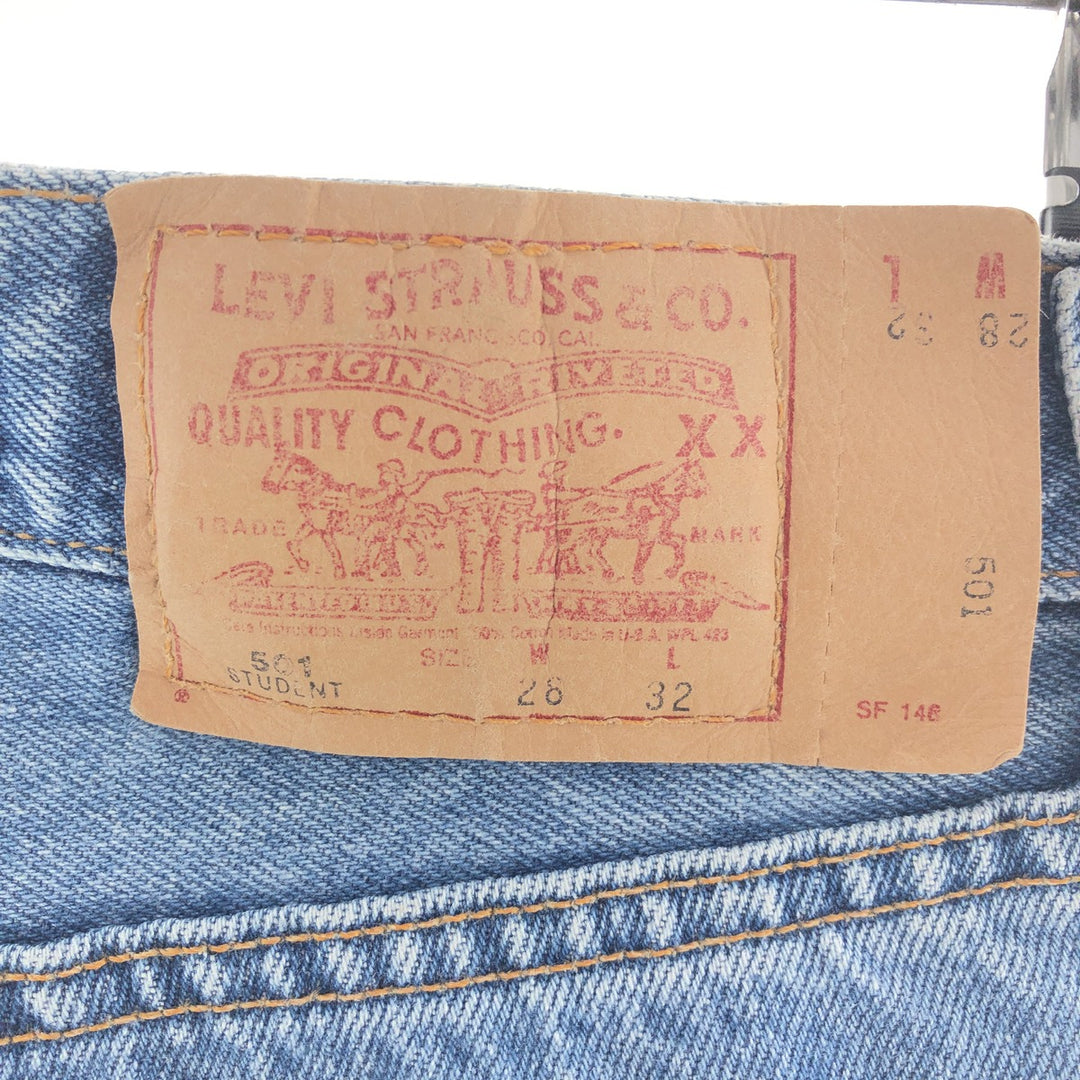 00'S Levi's 501 STUDENT Straight Denim Pants Made in USA Women's L (w27) /eaa391851