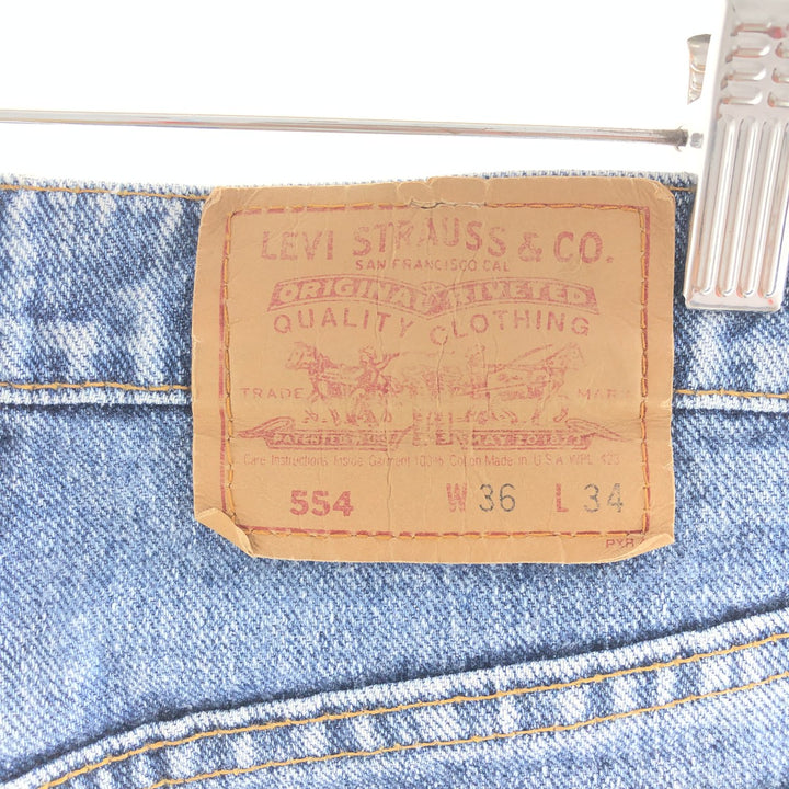 90'S Levi's 554 Tapered Denim Pants Made in USA Men's W36 Vintage /eaa391875