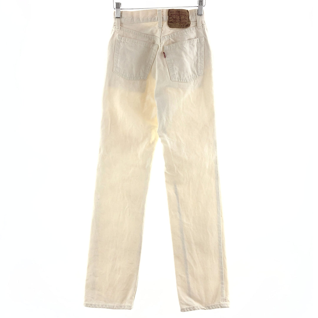80'S Levi's 501 White Denim Straight Denim Pants Made in USA Women's S (w25) Vintage /eaa391936