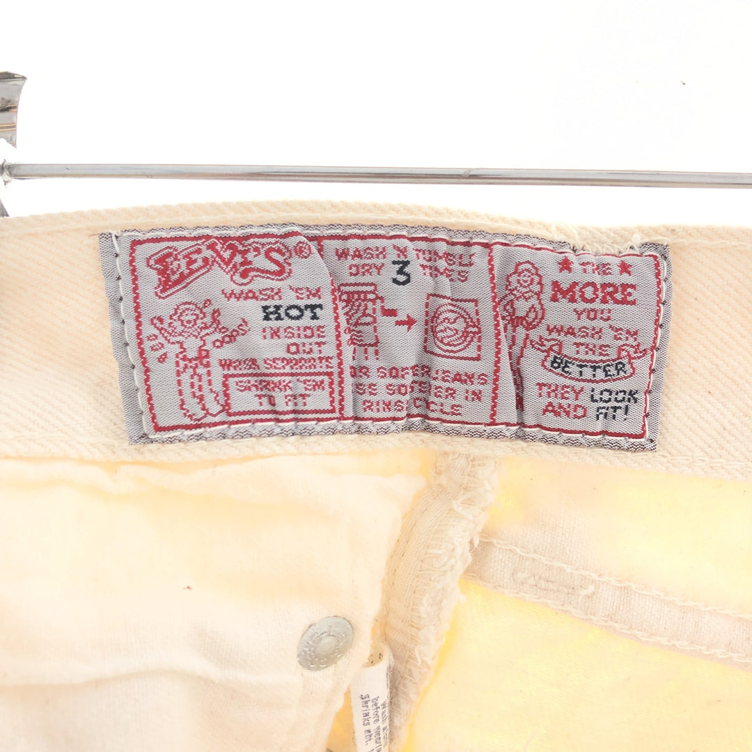80'S Levi's 501 White Denim Straight Denim Pants Made in USA Women's S (w25) Vintage /eaa391936