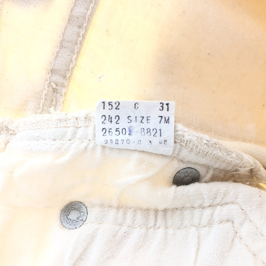 80'S Levi's 501 White Denim Straight Denim Pants Made in USA Women's S (w25) Vintage /eaa391936