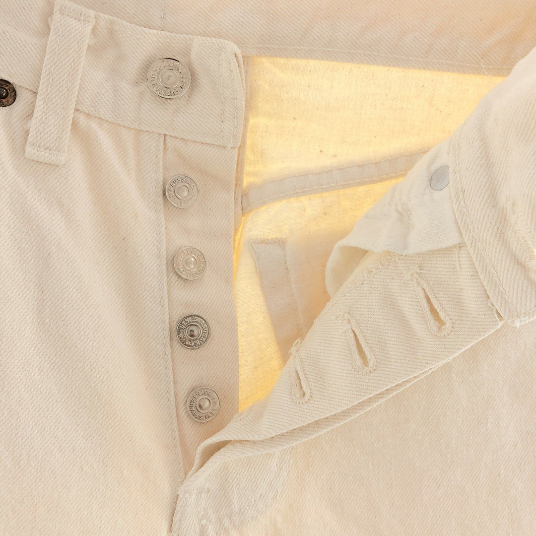 80'S Levi's 501 White Denim Straight Denim Pants Made in USA Women's S (w25) Vintage /eaa391936