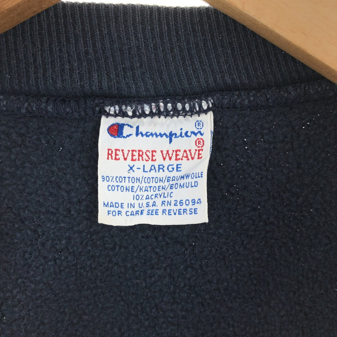 90'S Champion Reverse Weave Embroidered Tag Fraternity College Sweatshirt Trainer Made in USA Men's XL /eaa392031