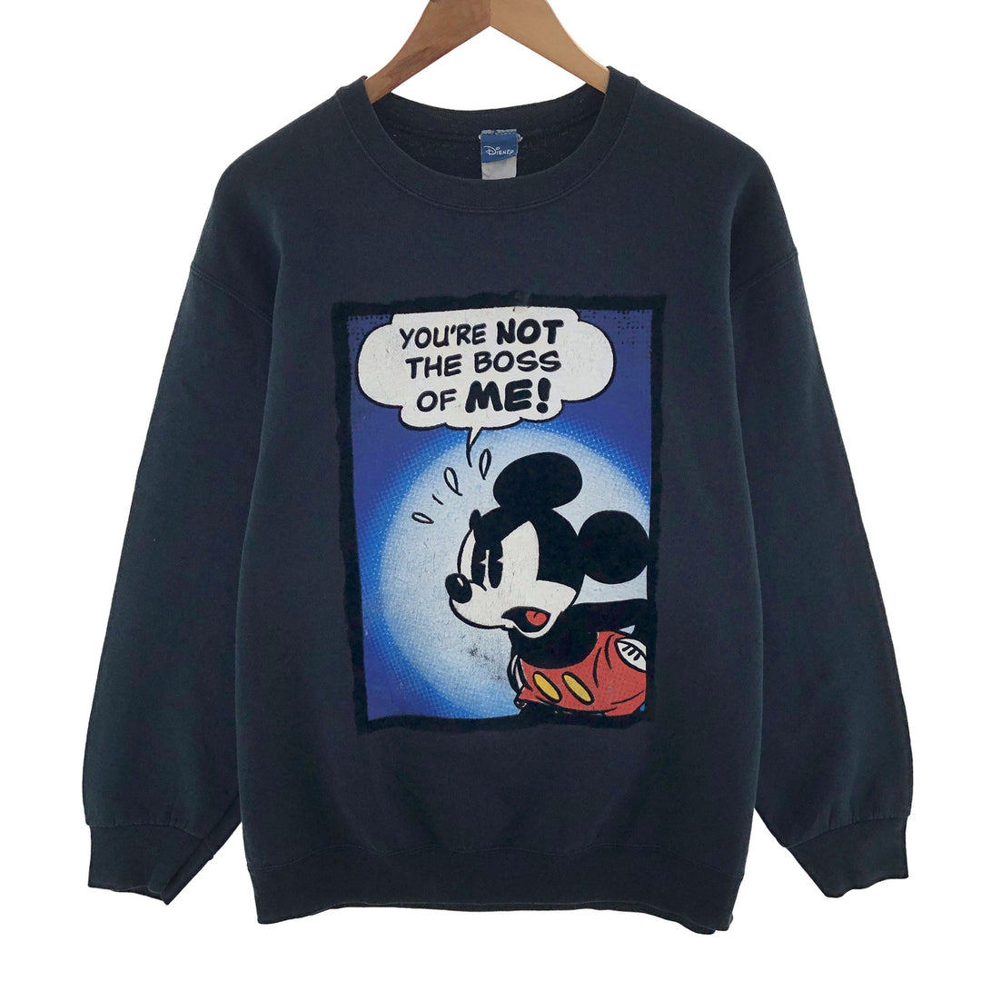 Disney MICKEY MOUSE Mickey Mouse character sweatshirt, trainer, men's L /eaa392070