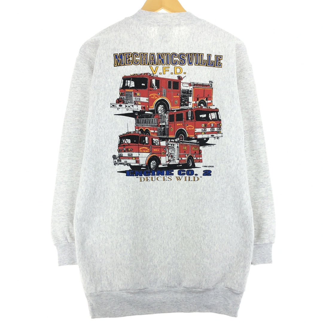 90'S EXCEL SPORTSWEAR Back Print Printed Sweatshirt Trainer Men's M Vintage /eaa392131