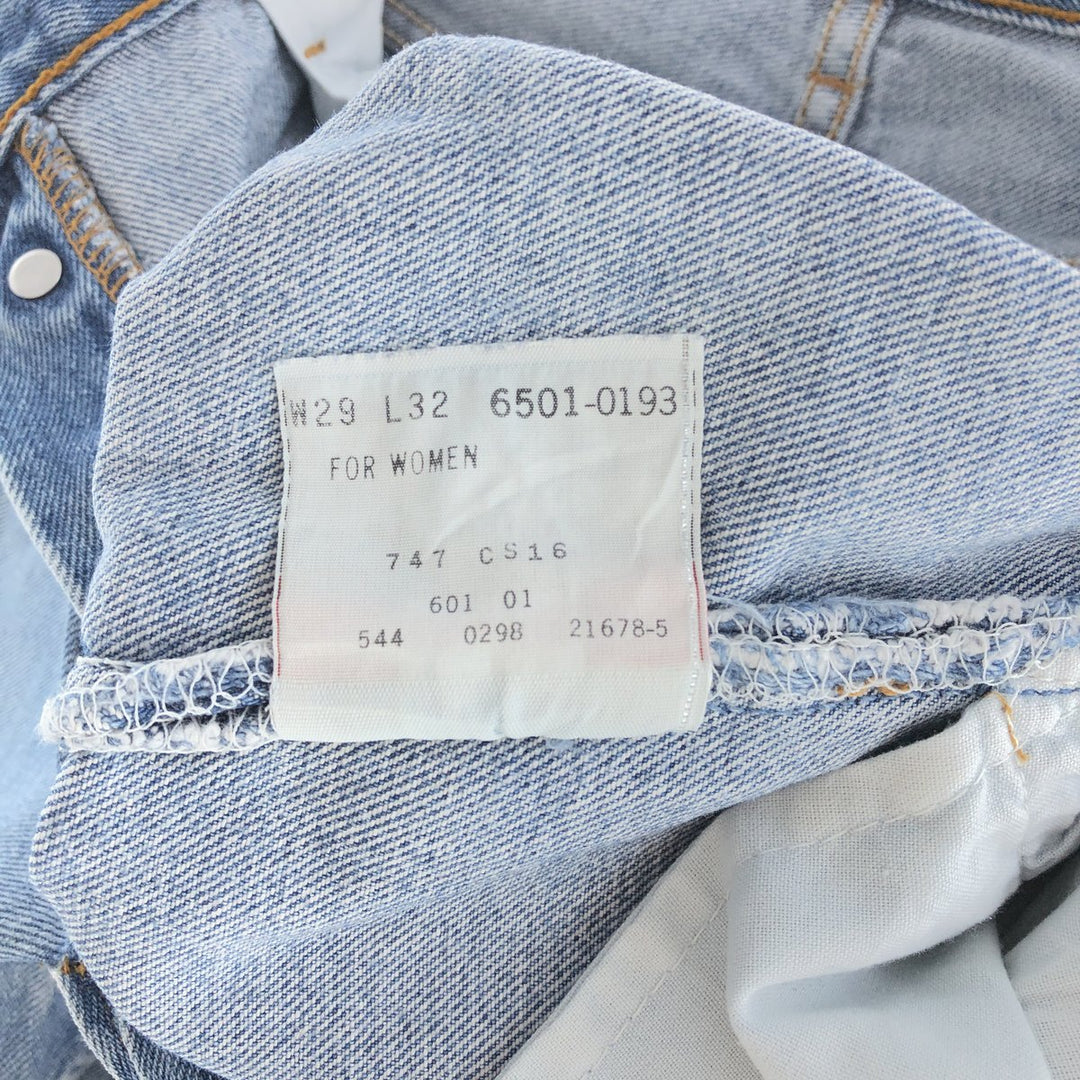 90'S Levi's 6501-0193 FOR WOMAN Straight denim pants made in USA Women's L (w29) Vintage /eaa392222