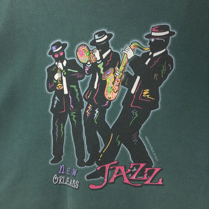 NEW ORLENS JAZZ Jazz Band Sweatshirt Trainer Made in USA Men's XXL /eaa392304