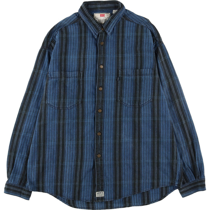 Levi's Check Pattern Long Sleeve Denim Shirt Men's XL /eaa392305