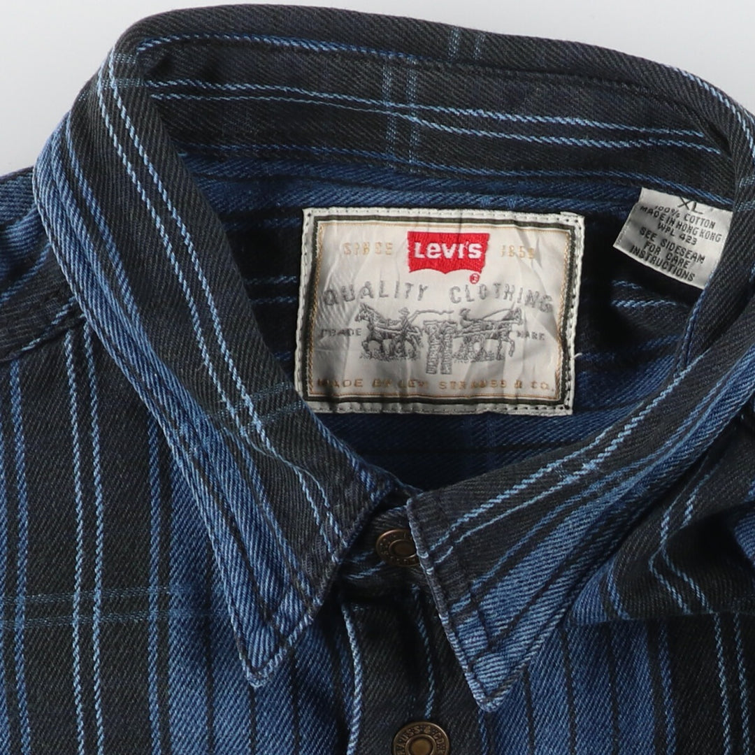 Levi's Check Pattern Long Sleeve Denim Shirt Men's XL /eaa392305