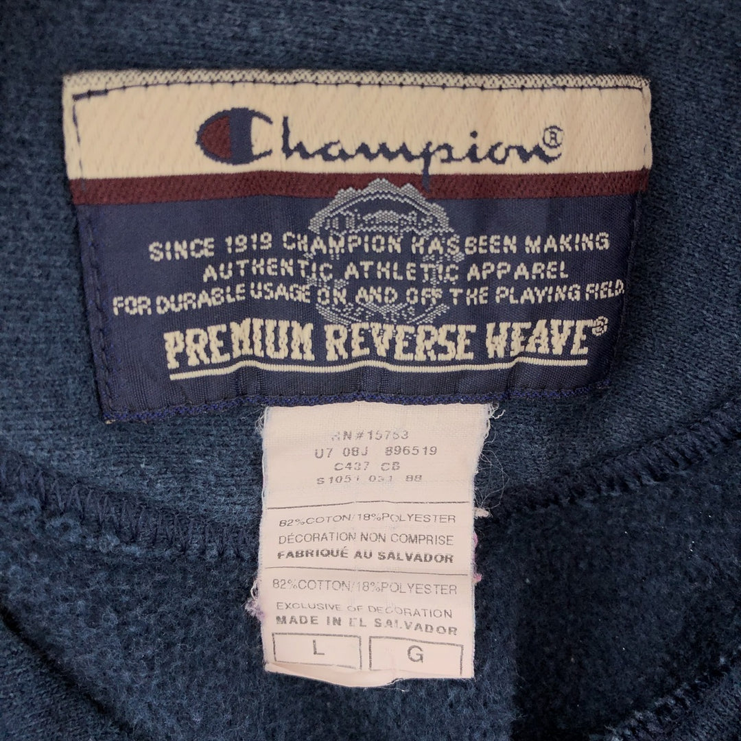 Champion Premium Reverse Weave Back Print Advertising Sweat Pullover Hoodie Men's L / eaa392398