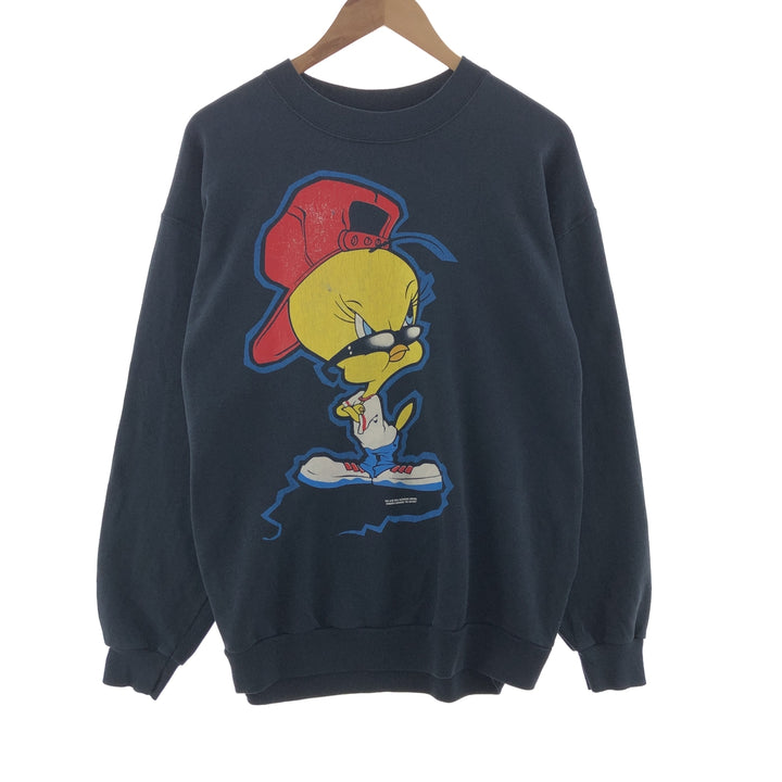 90'S Tee Jays TWEETY BIRD Tweety character sweatshirt, made in USA, men's XL equivalent, vintage /eaa392441