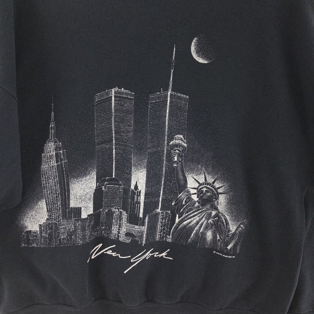 90'S DELTA Statue of Liberty print sweatshirt, made in USA, men's XL size, vintage /eaa392452