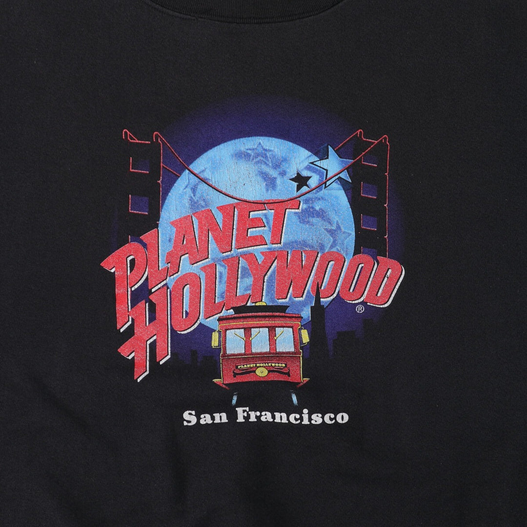 ~00'S Planet Hollywood Advertising Sweatshirt Trainer Made in USA Men's XL /eaa392542