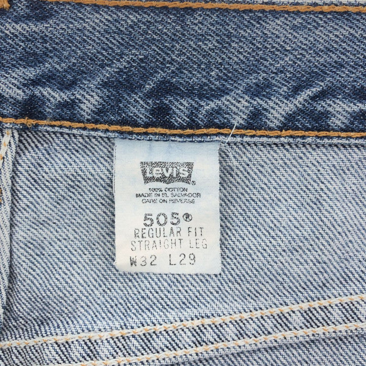 00'S Levi's 505 REGULAR FIT STRAIGHT LEG tapered denim pants for men w32 / eaa392568