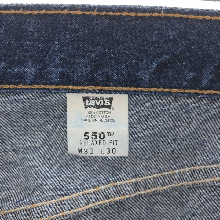 00'S Levi's 550 Relaxed Fit Tapered Denim Pants Made in USA Men's w33 /eaa392571