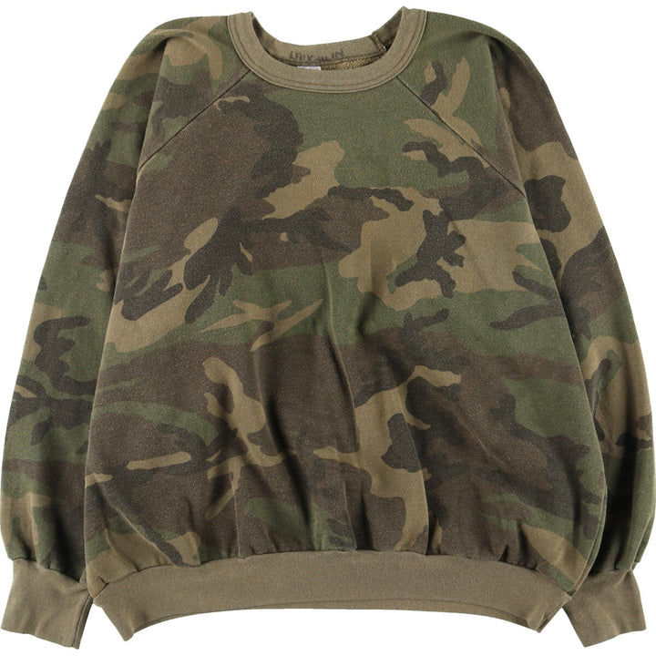 ~90'S Camouflage Pattern Woodland Camo Sweatshirt Trainer Made in USA Men's XL Vintage /eaa392595