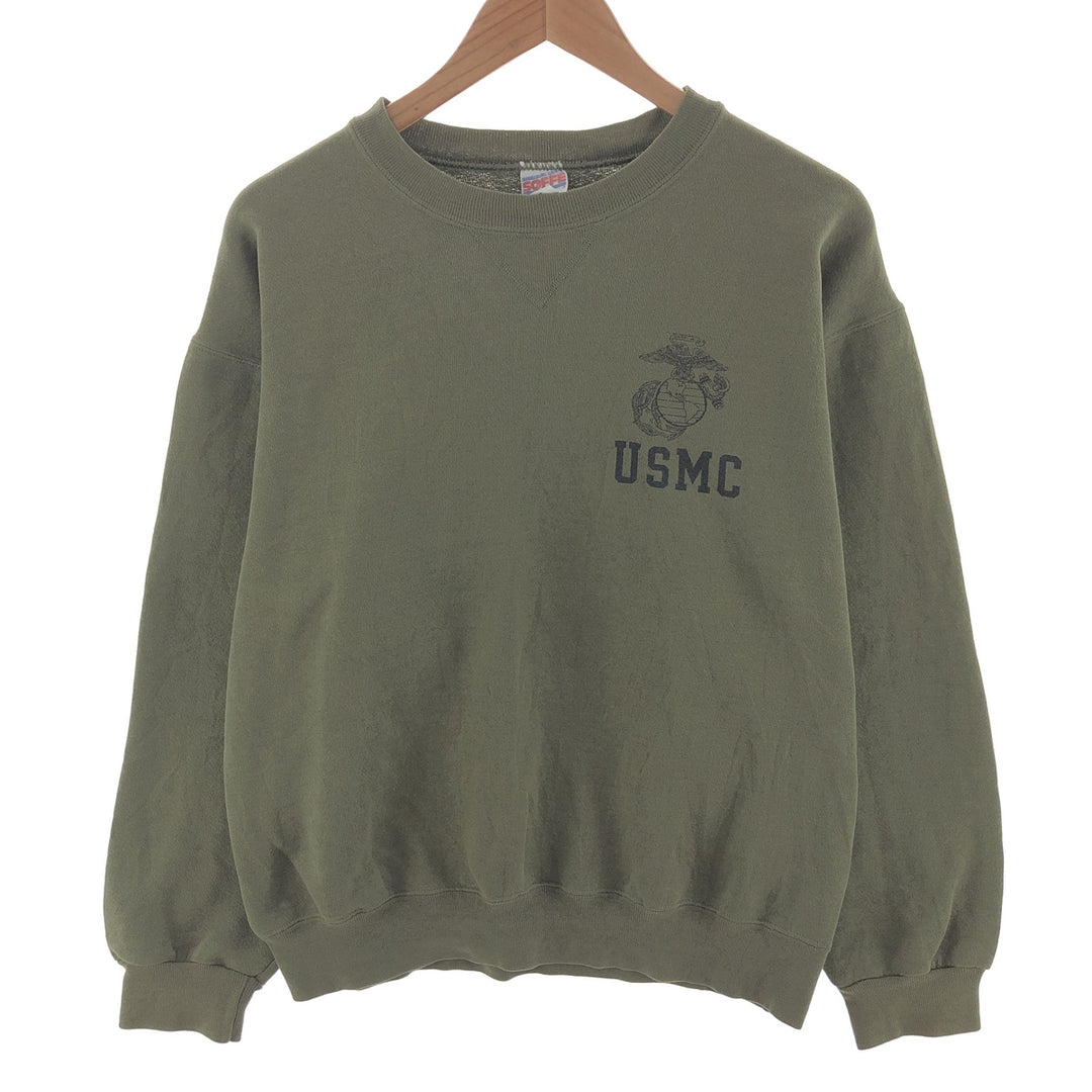 90'S SOFFE USMC short length printed sweatshirt, made in USA, men's size M, vintage /eaa392633