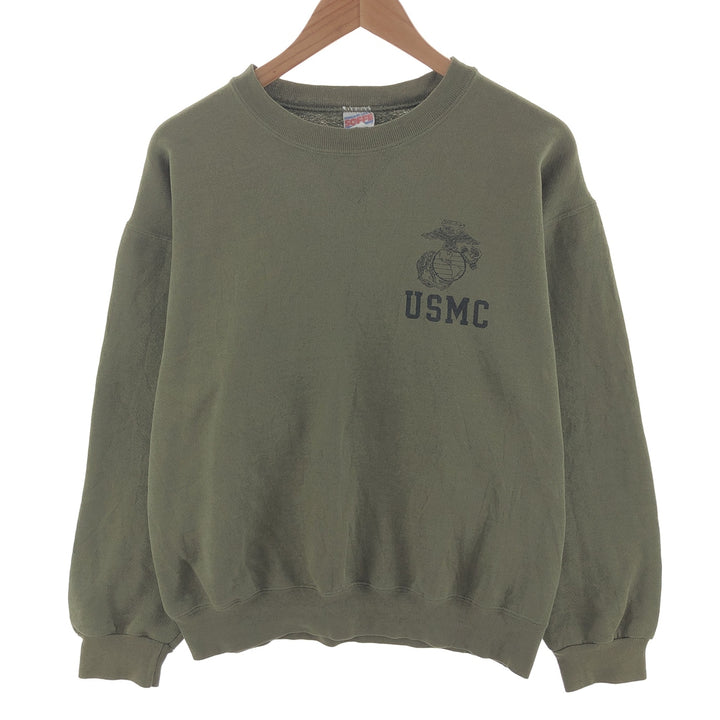90'S SOFFE USMC short length printed sweatshirt, made in USA, men's size M, vintage /eaa392633