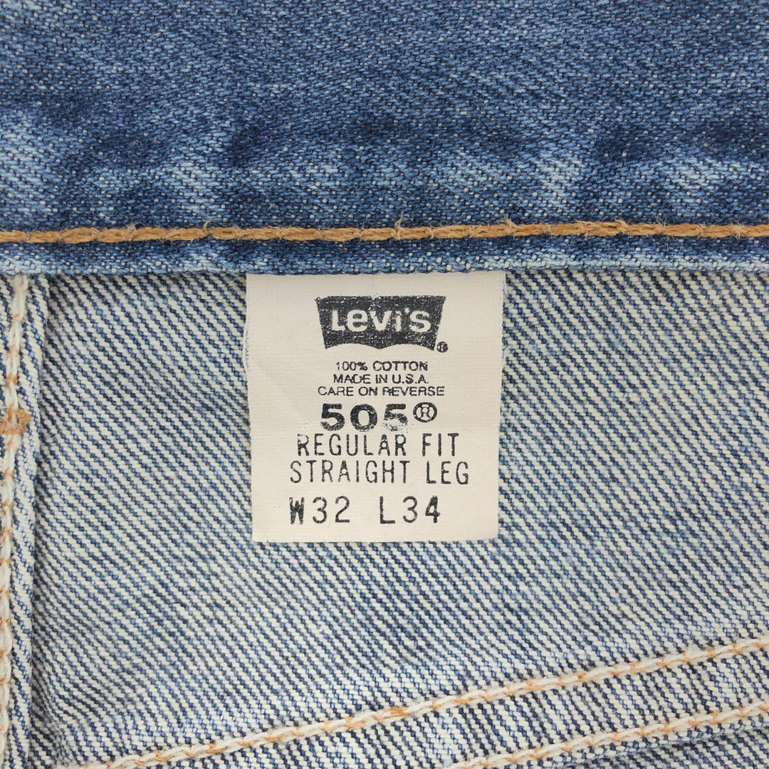 00'S Levi's 505 REGULAR FIT STRAIGHT LEG tapered denim pants made in USA men's w33 /eaa392662