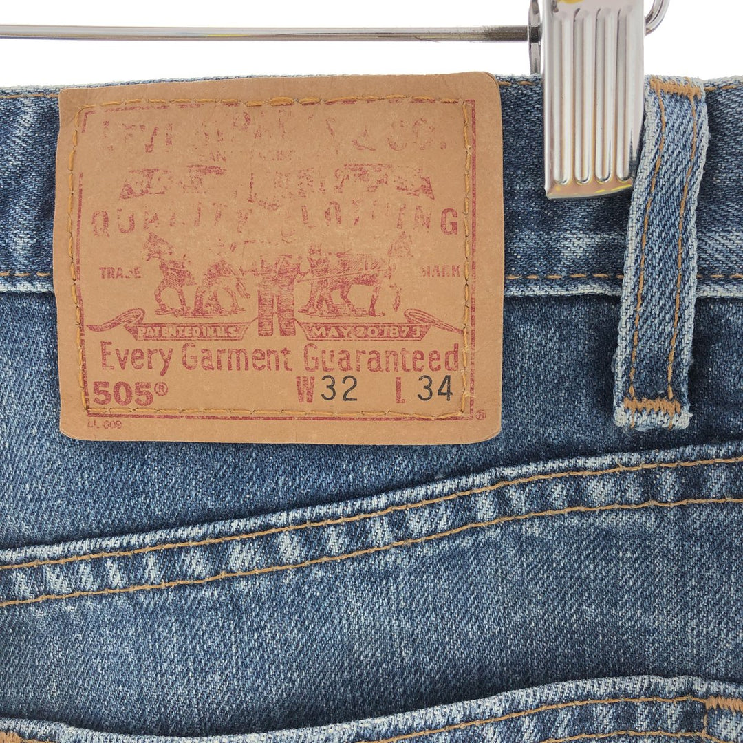 00'S Levi's 505 REGULAR FIT STRAIGHT LEG tapered denim pants made in USA men's w33 /eaa392662
