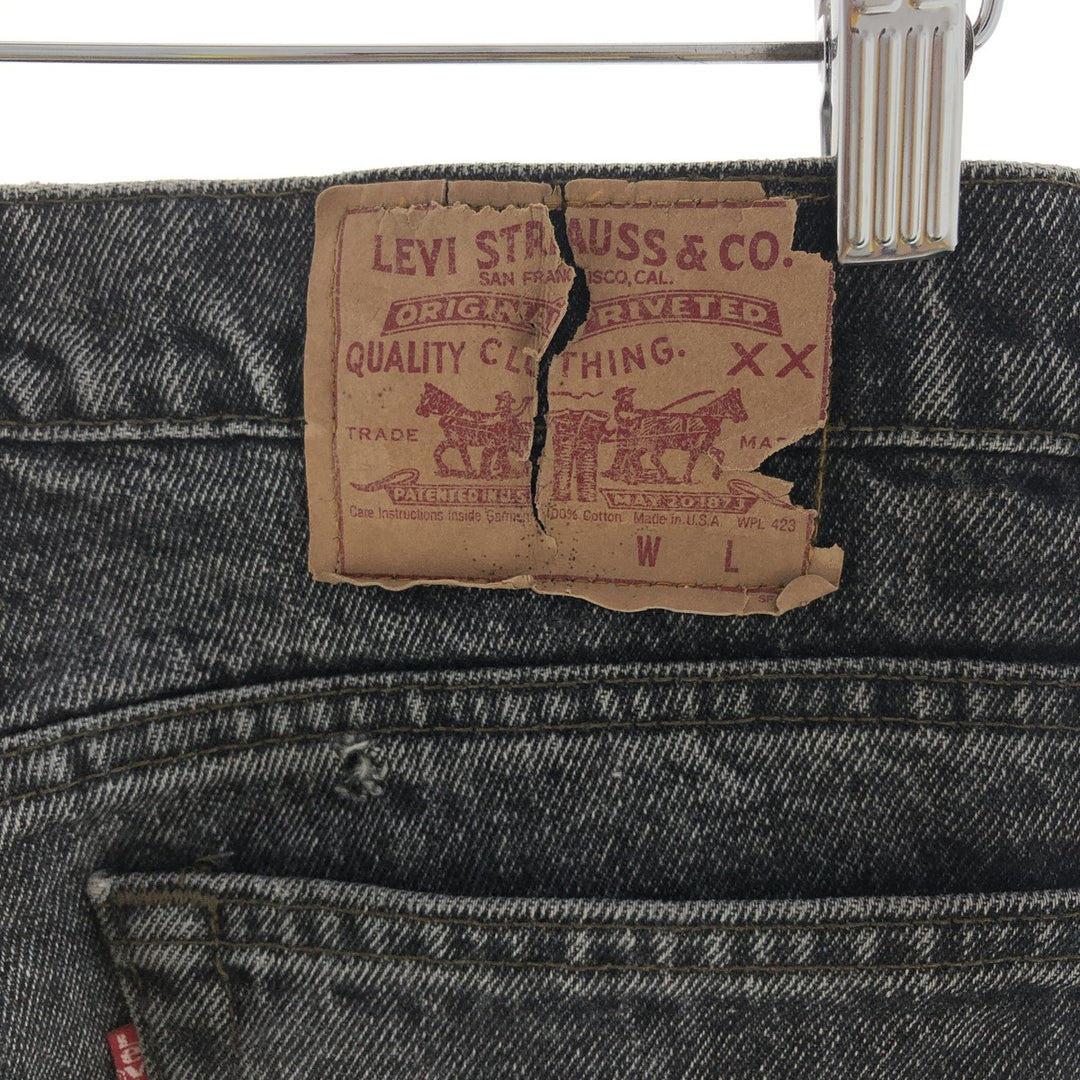 90'S Levi's 505 Black Denim Tapered Denim Pants Made in USA Men's W32 Vintage / eaa392680