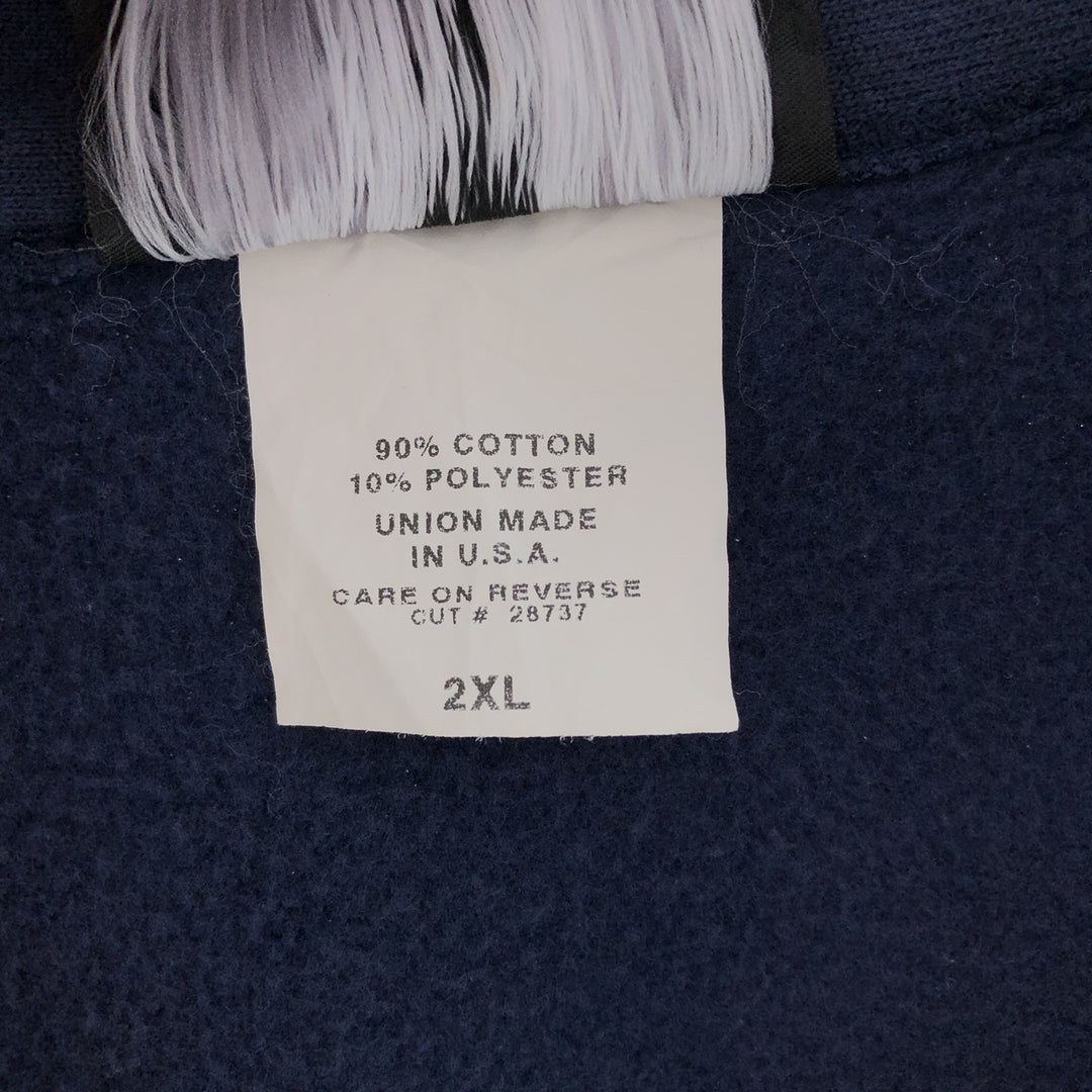 GRAY BEAR Back Print Half Zip Sweatshirt Trainer Made in USA Men's XXL /eaa392731