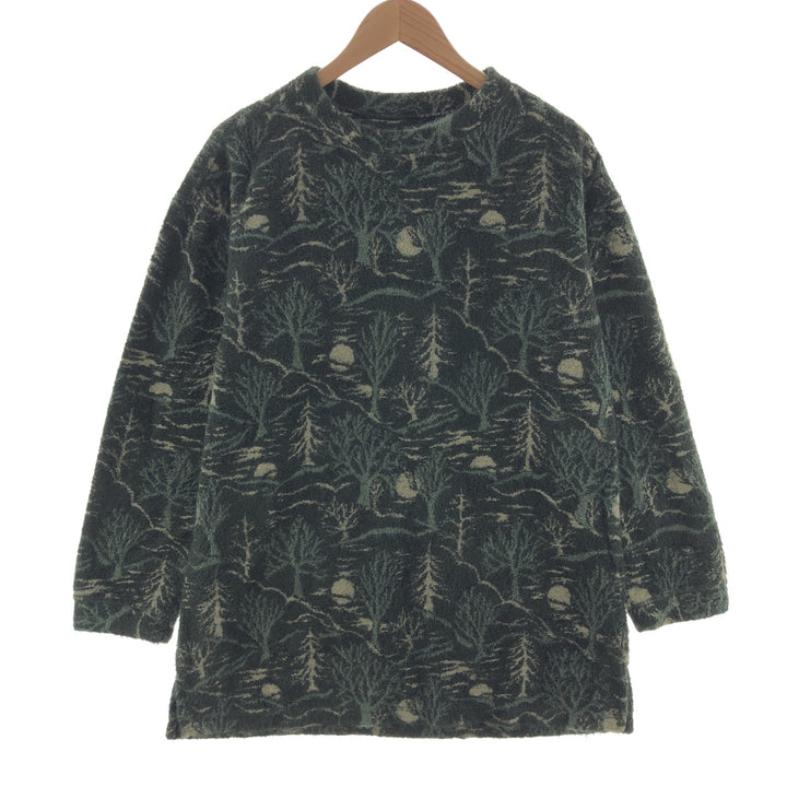 00'S WOOLRICH all-over print fleece cut-and-sew made in the USA, women's size L / eaa392916