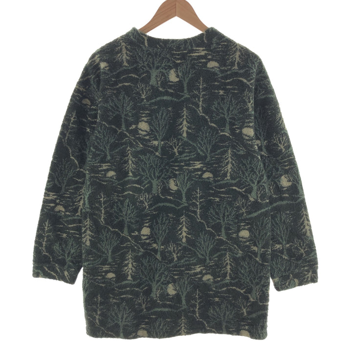 00'S WOOLRICH all-over print fleece cut-and-sew made in the USA, women's size L / eaa392916