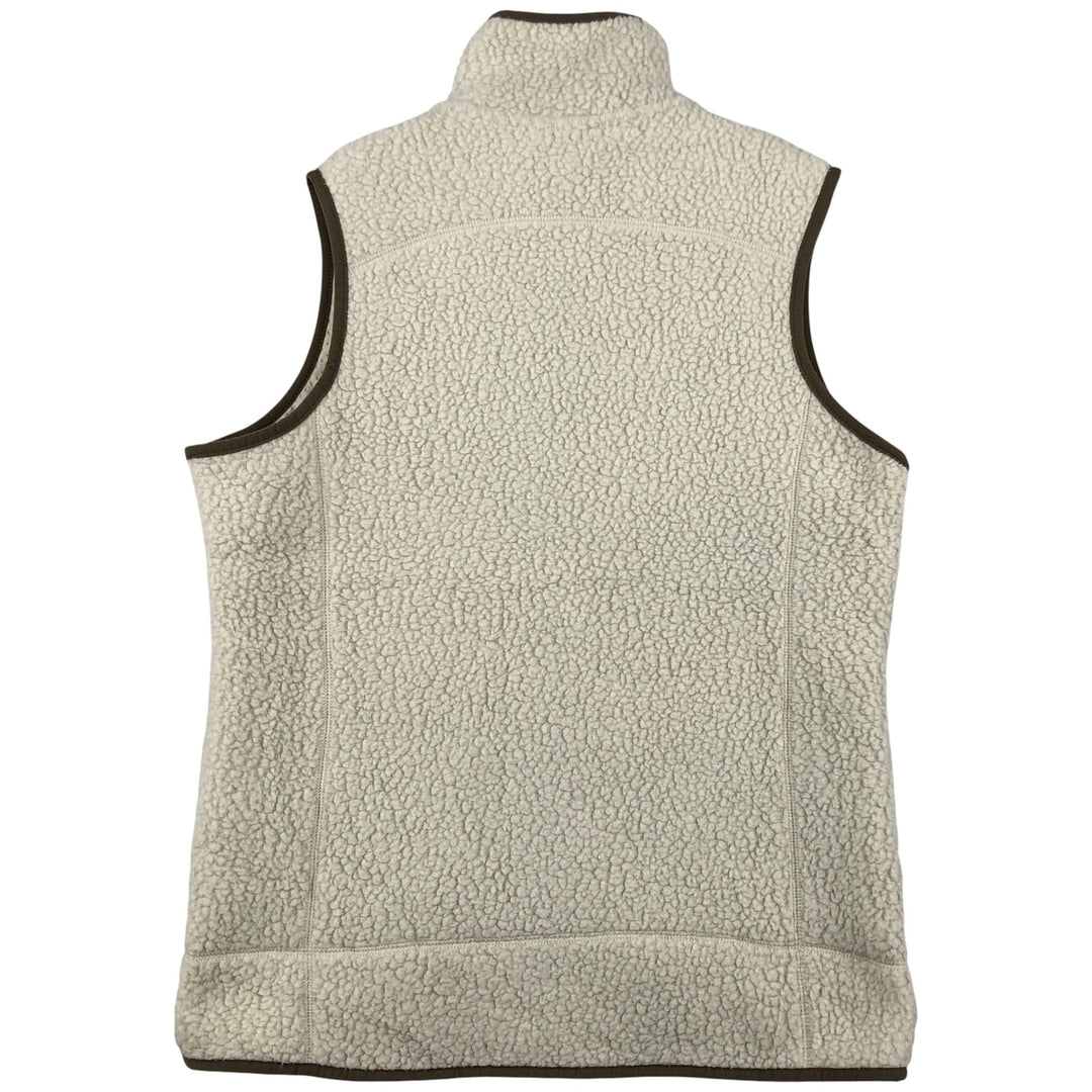 Patagonia Retro Pile Vest 22825FA17, Women's Medium Fleece Vest polyester pale white type Vintage Second Hand