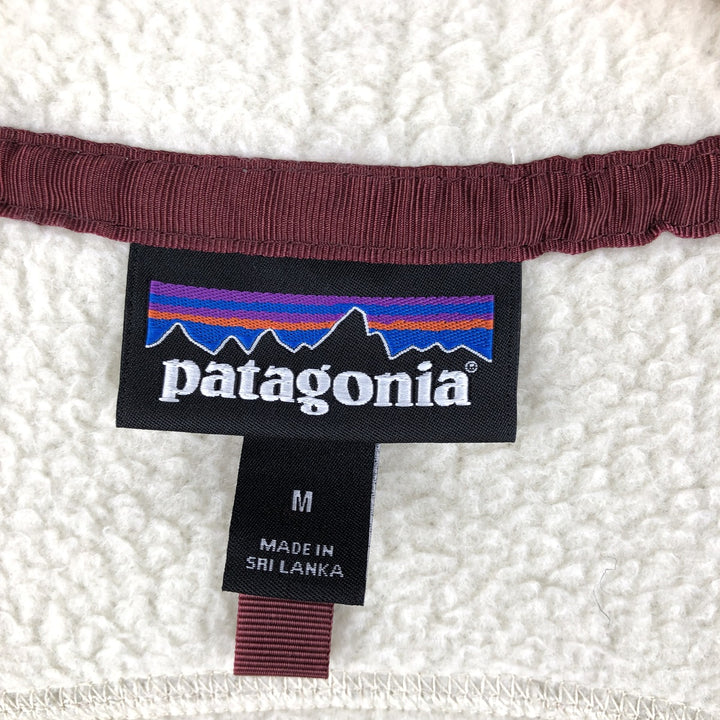 Patagonia Retro Pile Vest 22825FA17, Women's Medium Fleece Vest polyester pale white type Vintage Second Hand