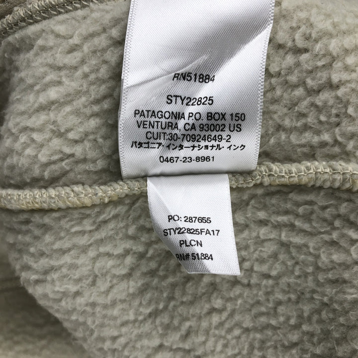 Patagonia Retro Pile Vest 22825FA17, Women's Medium Fleece Vest polyester pale white type Vintage Second Hand