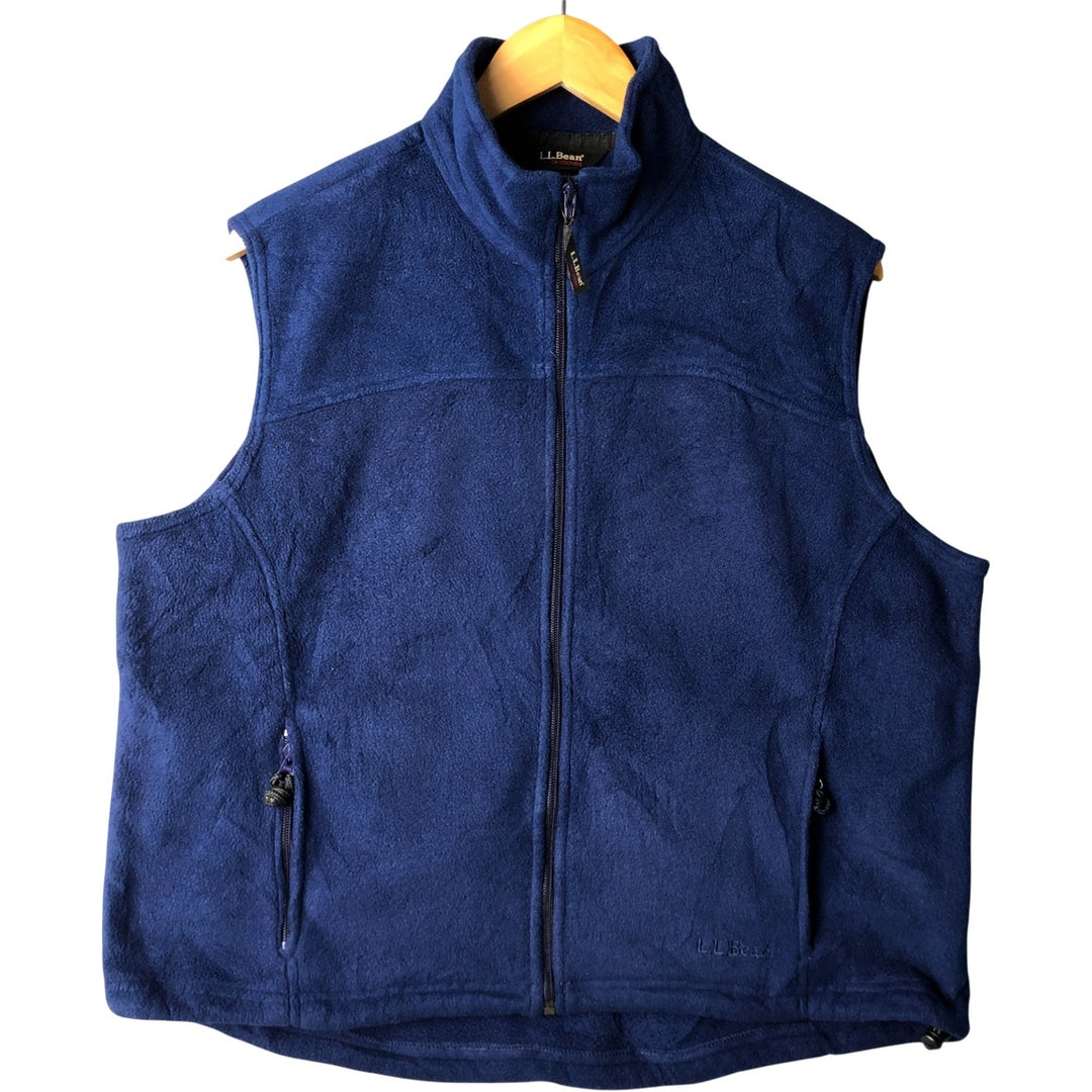 LLBean OUTDOORS Fleece Vest, Women's, Size L polyester blue type Vintage Second Hand