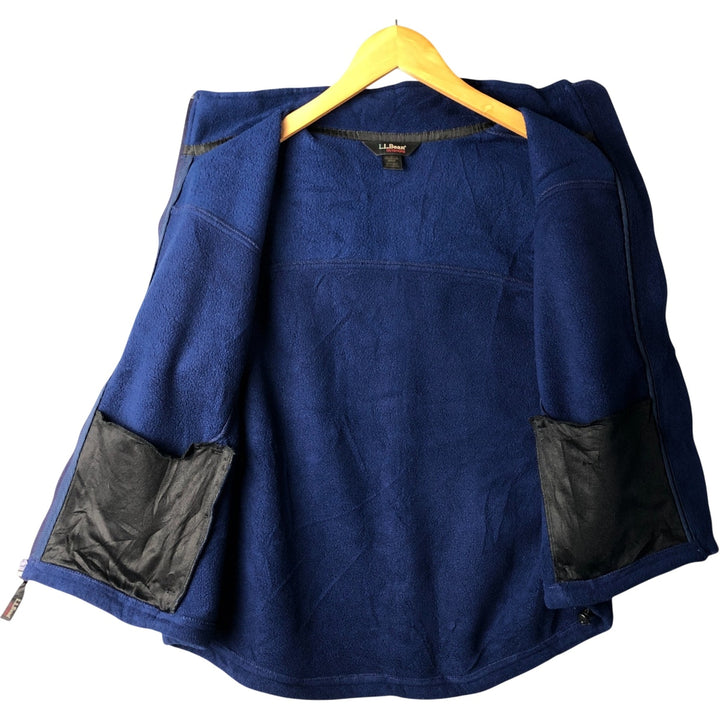 LLBean OUTDOORS Fleece Vest, Women's, Size L polyester blue type Vintage Second Hand