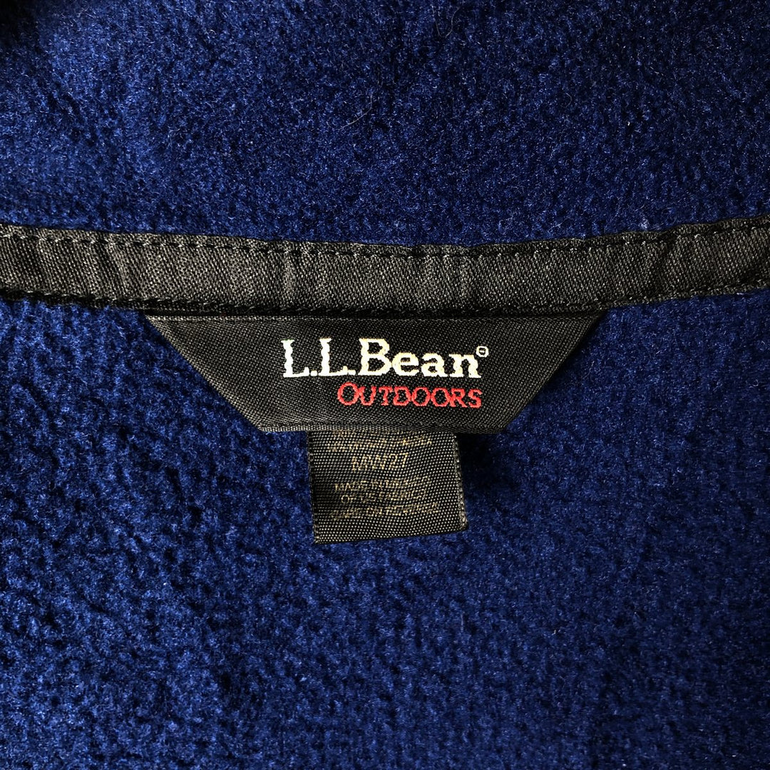 LLBean OUTDOORS Fleece Vest, Women's, Size L polyester blue type Vintage Second Hand