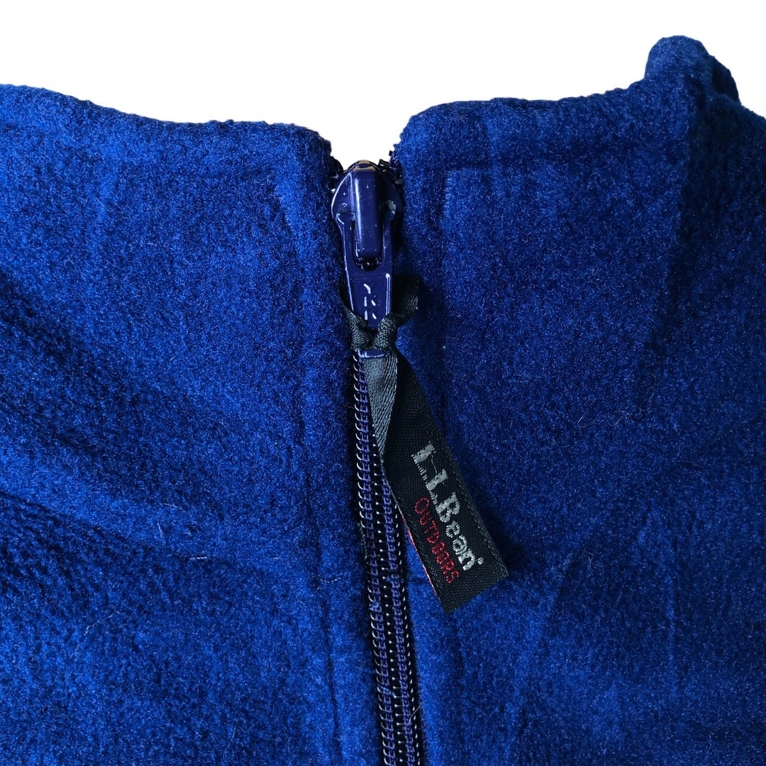 LLBean OUTDOORS Fleece Vest, Women's, Size L polyester blue type Vintage Second Hand
