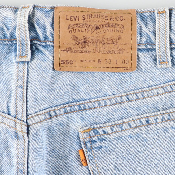 90'S Levi's 550 Relaxed Fit Denim Shorts, Half Pants, Men's, W32, Vintage / eaa392994